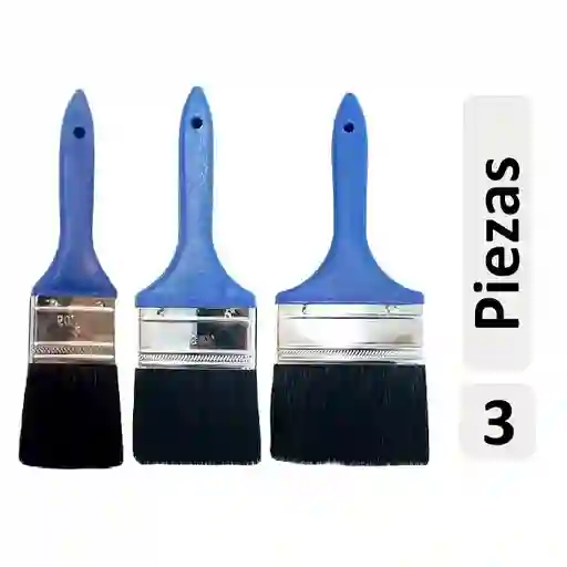 Brocha Pintura X 3 Brochas Para Pintar Interiores Exteriores Pintura