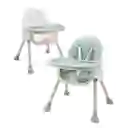 Silla Comedor Bebe Doble Altura Infantil Acolchado Verde Esmeralda Deluxe Unisex