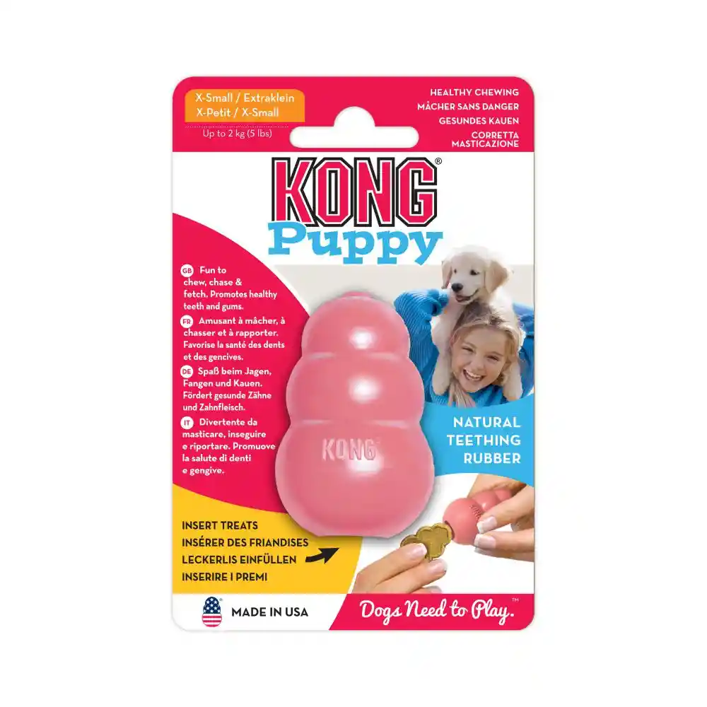 Kong Puppy Portapasabocas Perros Cachorros Talla M – Juguete Mordedor