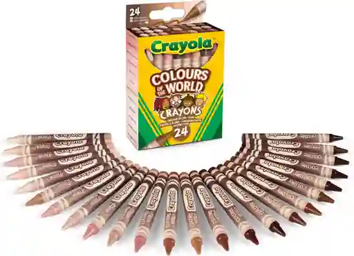 Crayones Crayola Colors Of The World X24 Originales Crayolas Multicultural