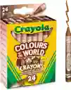 Crayones Crayola Colors Of The World X24 Originales Crayolas Multicultural