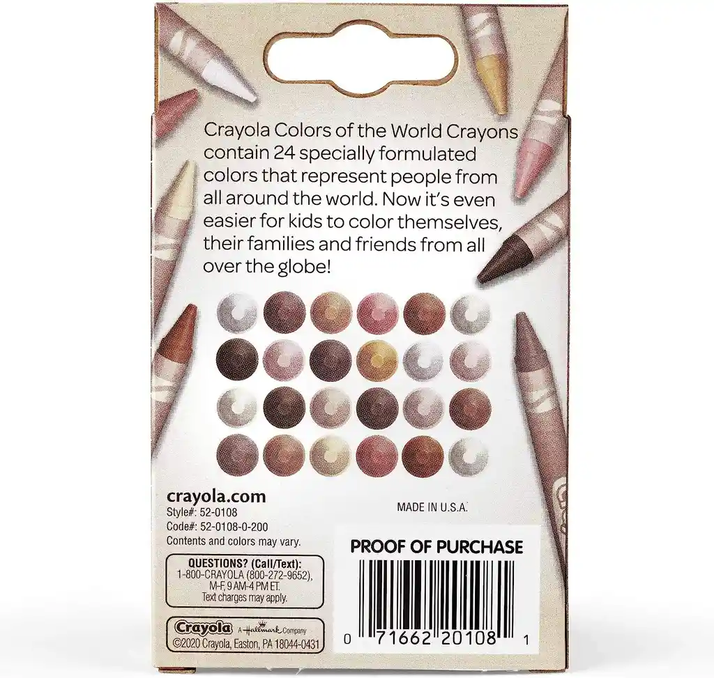 Crayones Crayola Colors Of The World X24 Originales Crayolas Multicultural