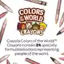 Crayones Crayola Colors Of The World X24 Originales Crayolas Multicultural