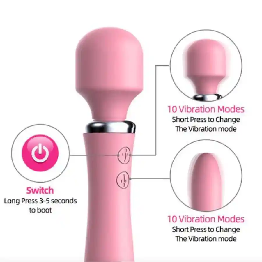 Vibrador Hitachi Doble Estimulación Lilo Eros Recargable