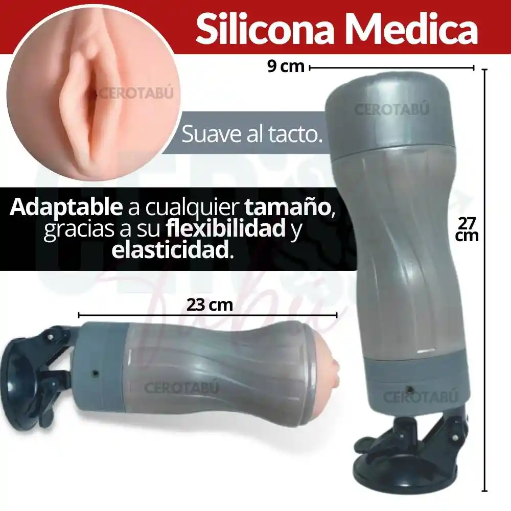 Vagina Masturbadora Realista Vibrador Linterna 7 Velocidades