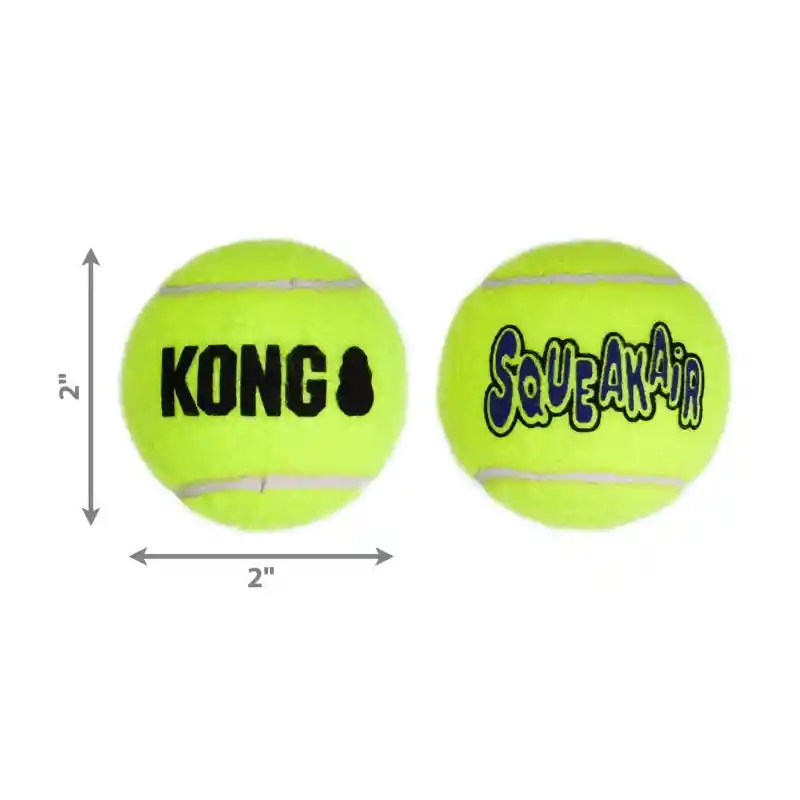 Kong Squeakair Ball Small 3unid – Pelota 5cm