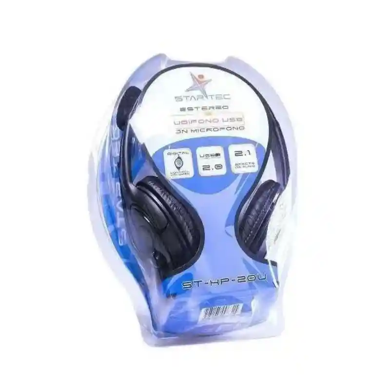 Diadema Con Micrófono Para Pc - Conexión Usb - Star Tec St-hp-20u