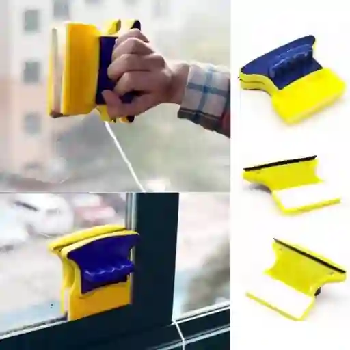 Limpiador Esponja Magnética Para Ventanas Vidrios Doble Cara
