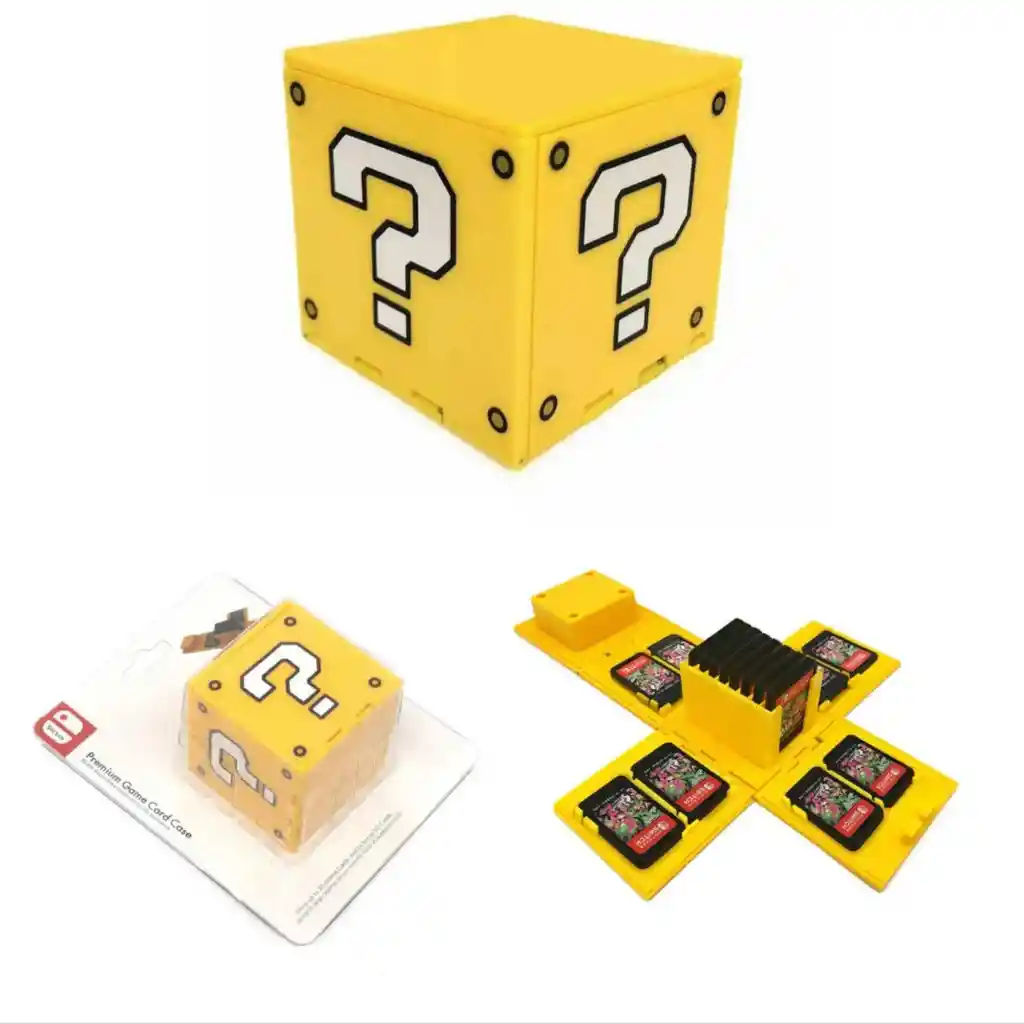 Porta Juegos Cubo Diseño Signo Interrogación (16 Espacios) Nintendo Switch