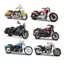 Moto A Escala Harley Davidson 1:18 Motos De Colección Negra