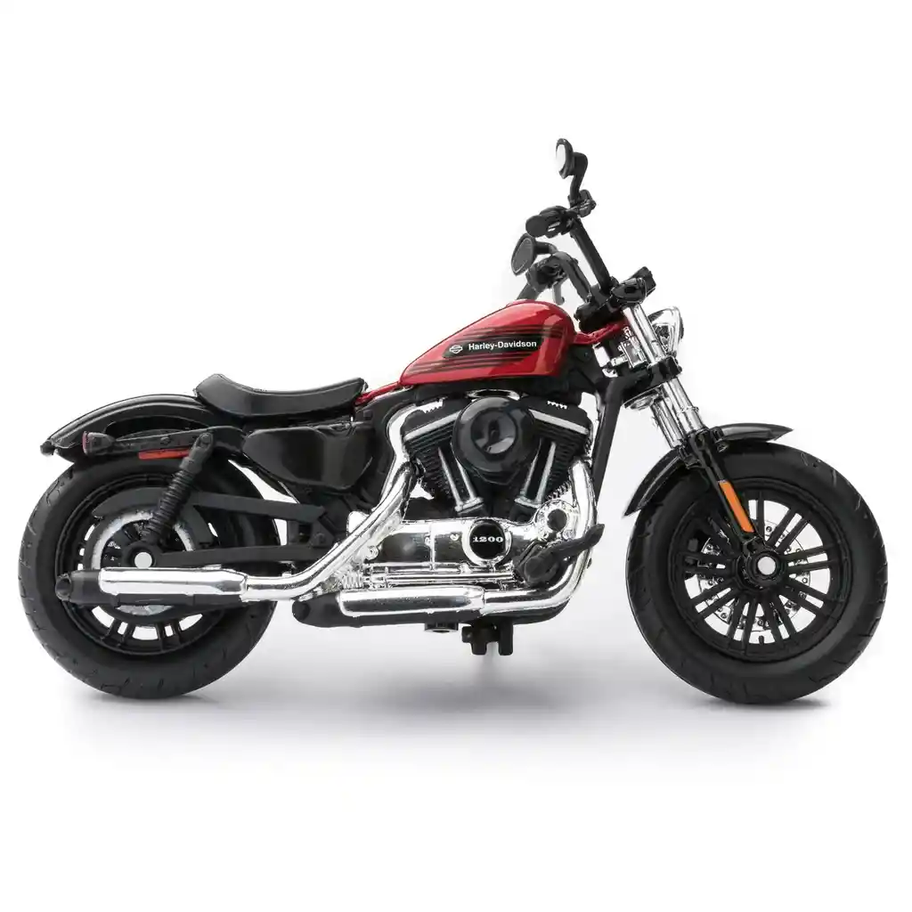 Moto A Escala Harley Davidson 1:18 Motos De Colección Rojo