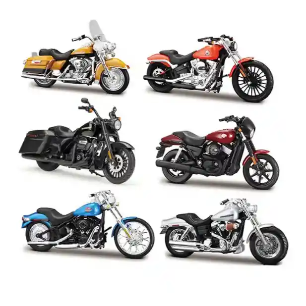 Moto A Escala Harley Davidson 1:18 Motos De Colección Naranja