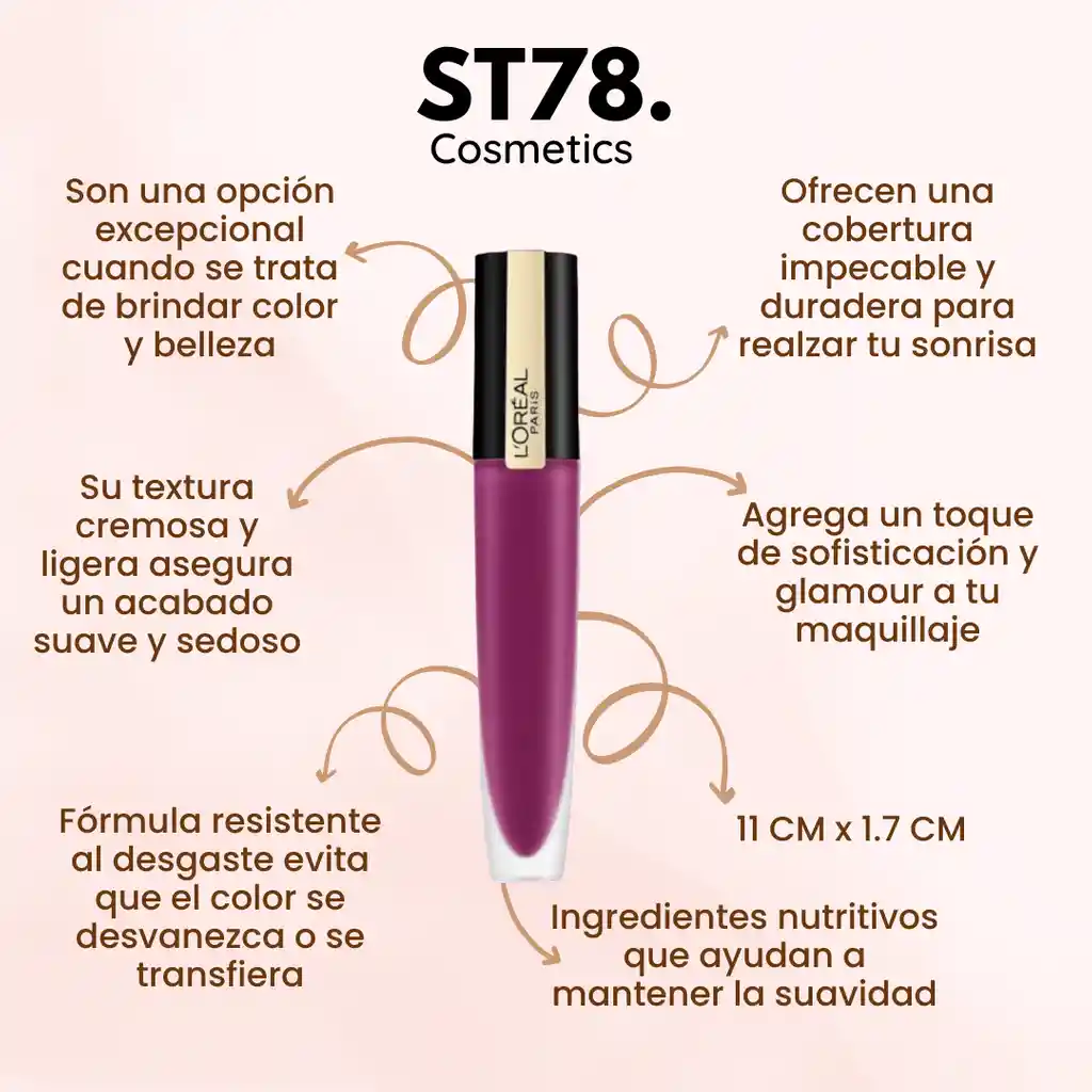 Labial Cremoso Lip Color Loreal Paris 412 Rebel