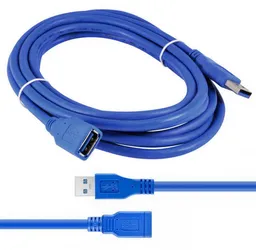 Cable Extensor Usb Hembra A Macho 5 Metros