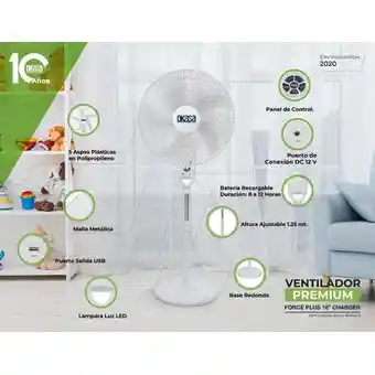 Ventilador Dkasa Recargable 18"