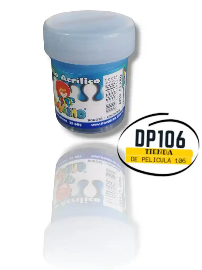 Vinilo Acrilico / Tempera Azul Claro 33 Gramos X 1 Und Payasito