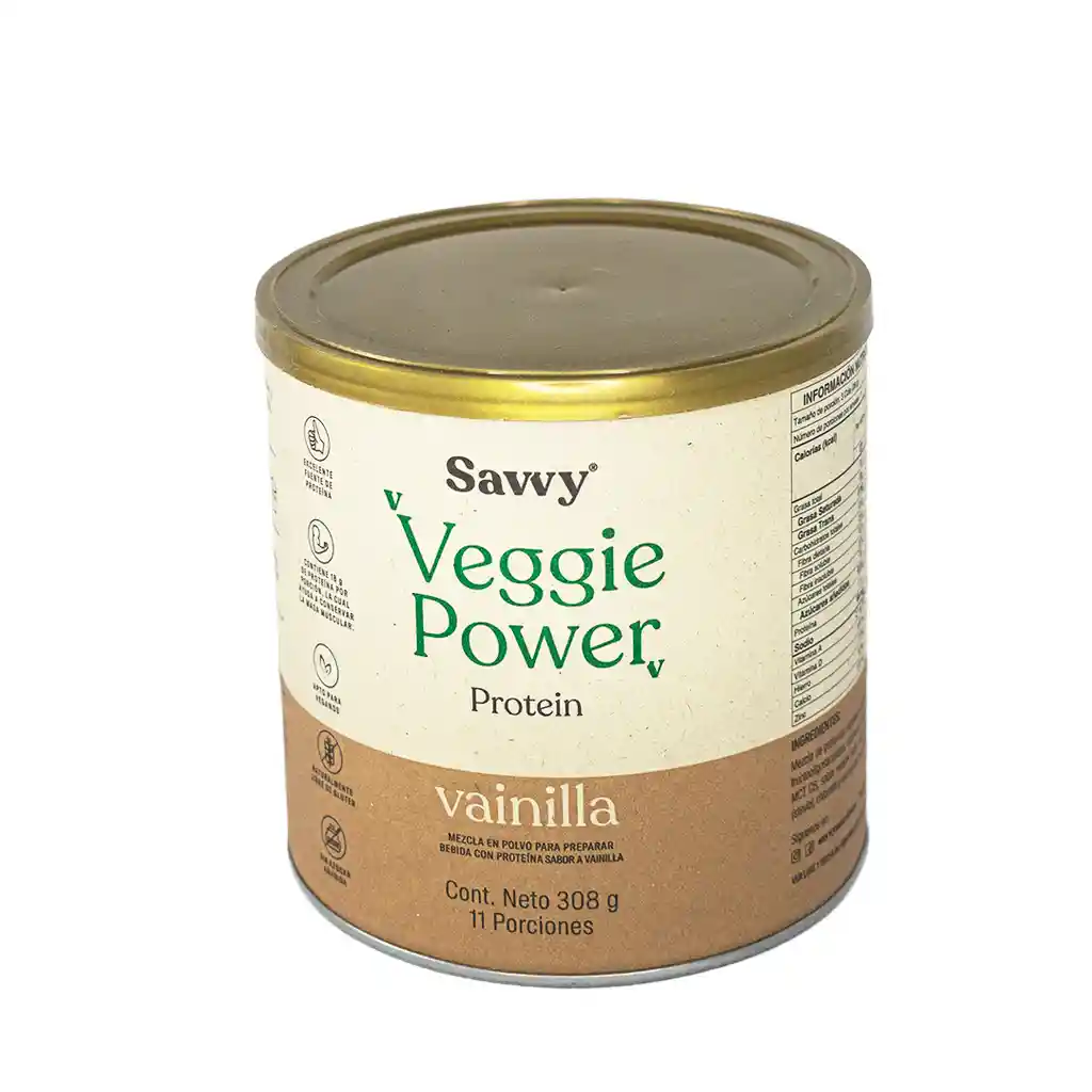 Savvy - Proteina Veggie Power Sabor Vainilla