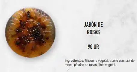 Jabón Artesanal De Rosas