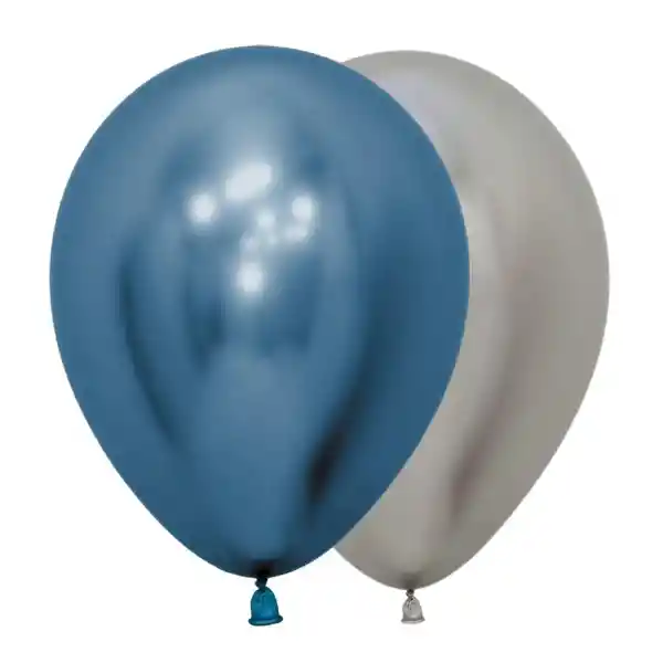 Paquete De Globos/ Bombas Cromados X 12 Und