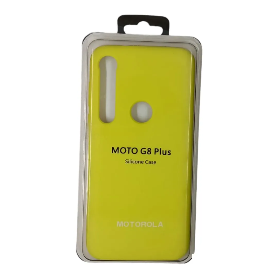 Forro Silicona Case Motorola G8 Plus Amarillo