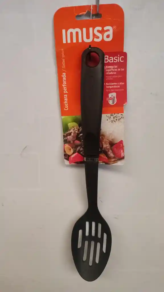 Cuchara Perforada Imusa. Medidas Largo 33 Cm, Ancho 6 Cm