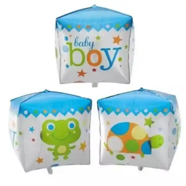 Globo Metalizado Baby Boy 3d Sin Inflar