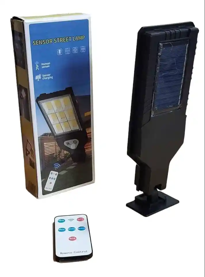 Lampara Recargable Con Panel Solar Y Sensor De Movimiento