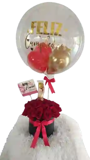 Cilindro Rosas Rojas Feliz Cumple