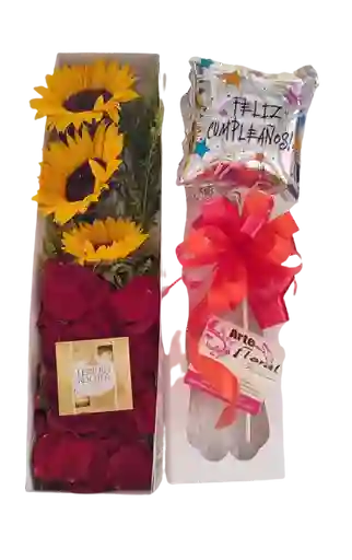 Caja Girasoles Y Ferrero