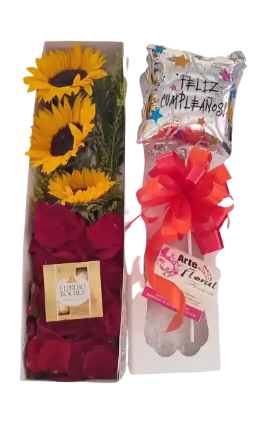 Caja Girasoles Y Ferrero