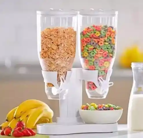 Dispensador Doble De Cereales Y Alimentos Secos Para Cocina