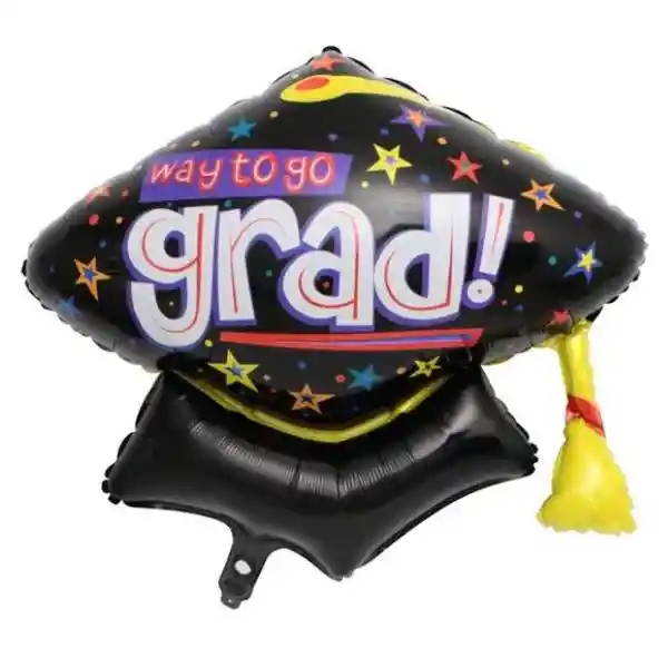 Globo Metalizado Grado Birrete Way To Go Sin Inflar