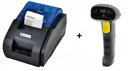 Combo Impresora Térmica De 58mm + Lector De Codigo De Barras