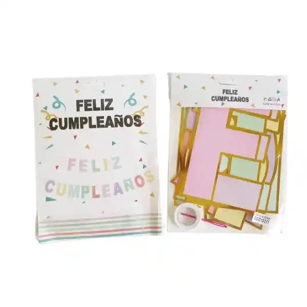 Guirnalda Feliz Cumpleaños Pastel