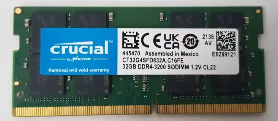 Memoria Ram Portátil Crucial 32gb Ddr4 3200mhz Sodimm 260pin