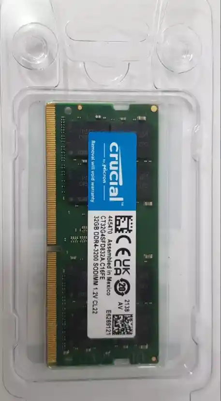 Memoria Ram Portátil Crucial 32gb Ddr4 3200mhz Sodimm 260pin