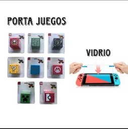 Cubo / Porta Juegos + Vidrio Nintendo Smith