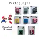 Porta Juegos Cubo Diseños (16 Espacios) + Vidrio Oled + 2 Grips Nintendo Switch