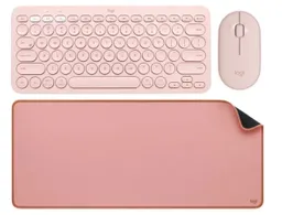 Logitech Combo Teclado K380 + Mouse M350 + Desk Mat / Rosa