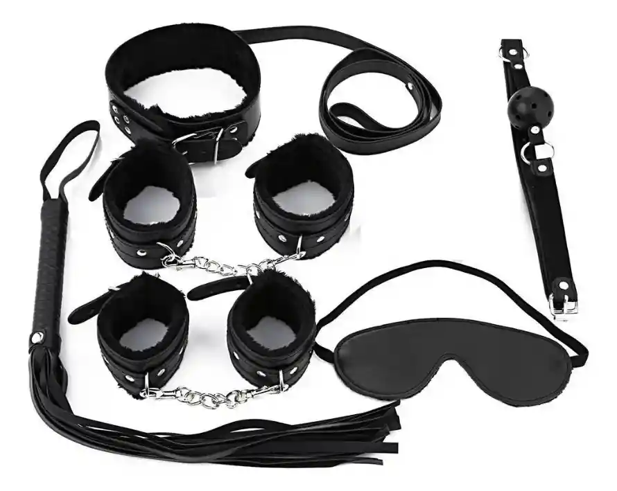 Kit Sexual Erotico Fetiche Sadomasoquismo Bondage - Negro