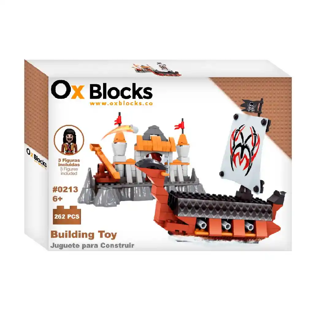 Ox Pirates - Juguete Para Construir 262 Piezas Ox Blocks 0213