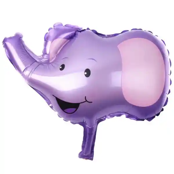 Globo Metalizado Elefante Lila Sin Inflar