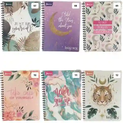 Cuaderno 105 Argollado Tapa Blanda Femenino Cuadriculado