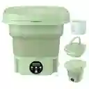 Lavadora Portátil Mini De 8 Litros, Secadora Giratoria Color Verde