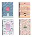 Cuaderno 105 Argollado Tapa Dura Femenino Cuadriculado