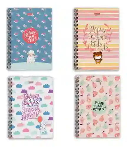 Cuaderno 105 Argollado Tapa Dura Femenino