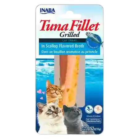 Inaba Cat Snack Grilled Tuna Fillet Caldo De Vieira 15 Gr