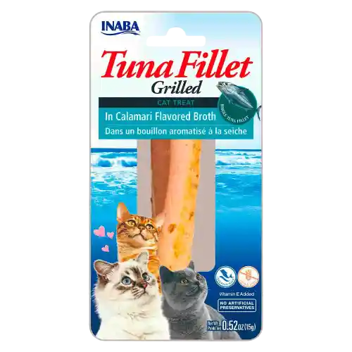 Inaba Cat Snack Grilled Tuna Fillet Caldo De Calamar 15 Gr