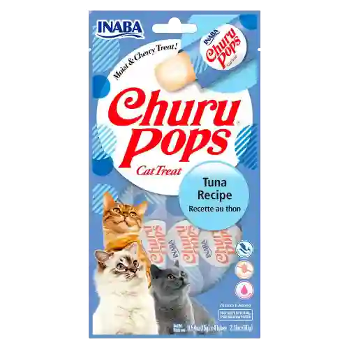Inaba Cat Snack Churu Pops 4 Piezas - Tuna - Atun 60 Gr