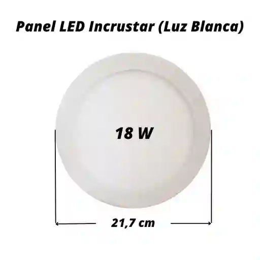 Panel Led Redondo Incrustar 18w (luz Blanca)